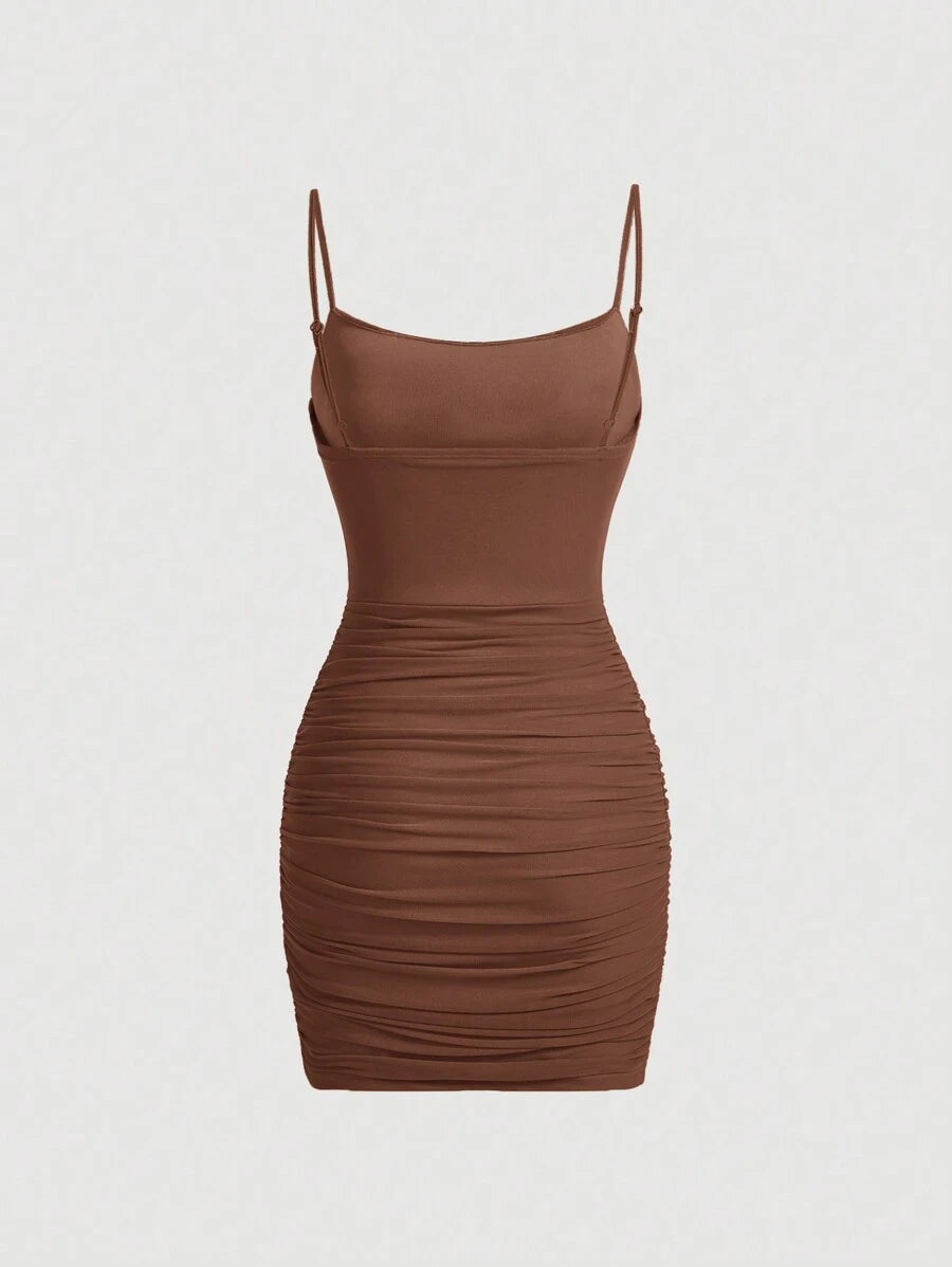 Vestido Cami Sólido Tubo Malha