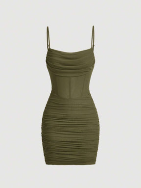 Vestido Cami Sólido Tubo Malha
