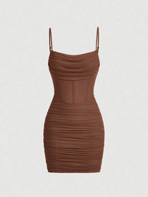 Vestido Cami Sólido Tubo Malha