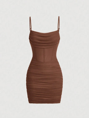 Vestido Cami Sólido Tubo Malha