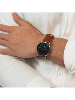 Relógio Saint Germain Bronx Black Silver 40mm