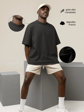Camiseta Oversized Gola Alta Streetwear - Mind Over Matter
