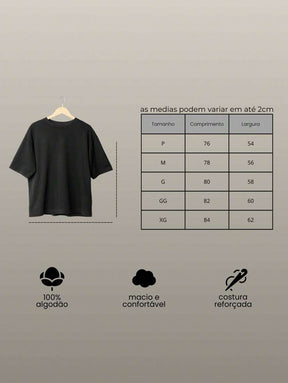Camiseta Oversized Gola Alta Streetwear - Mind Over Matter