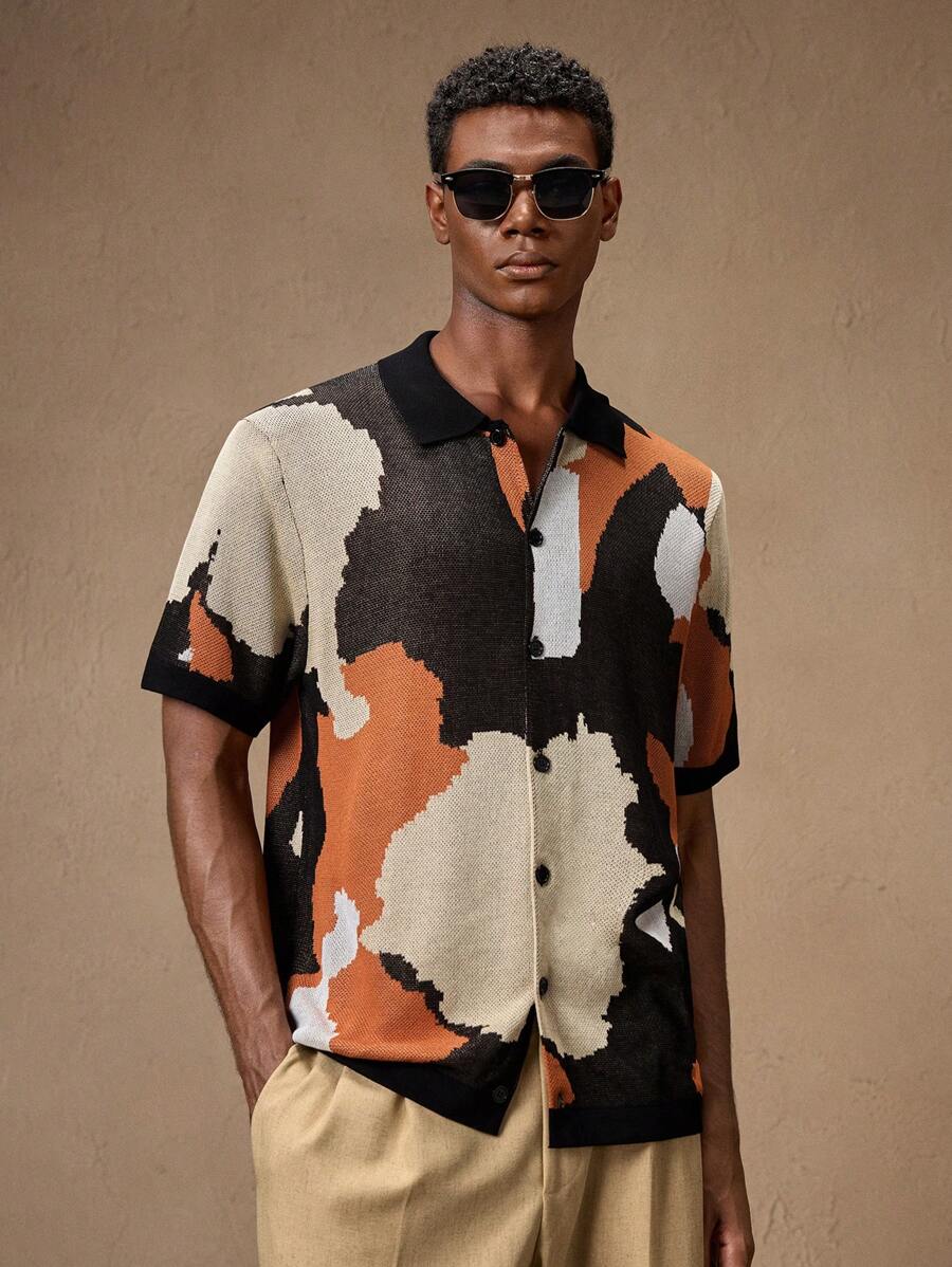 Camiseta Top Polo de Manga Curta Ajustada
